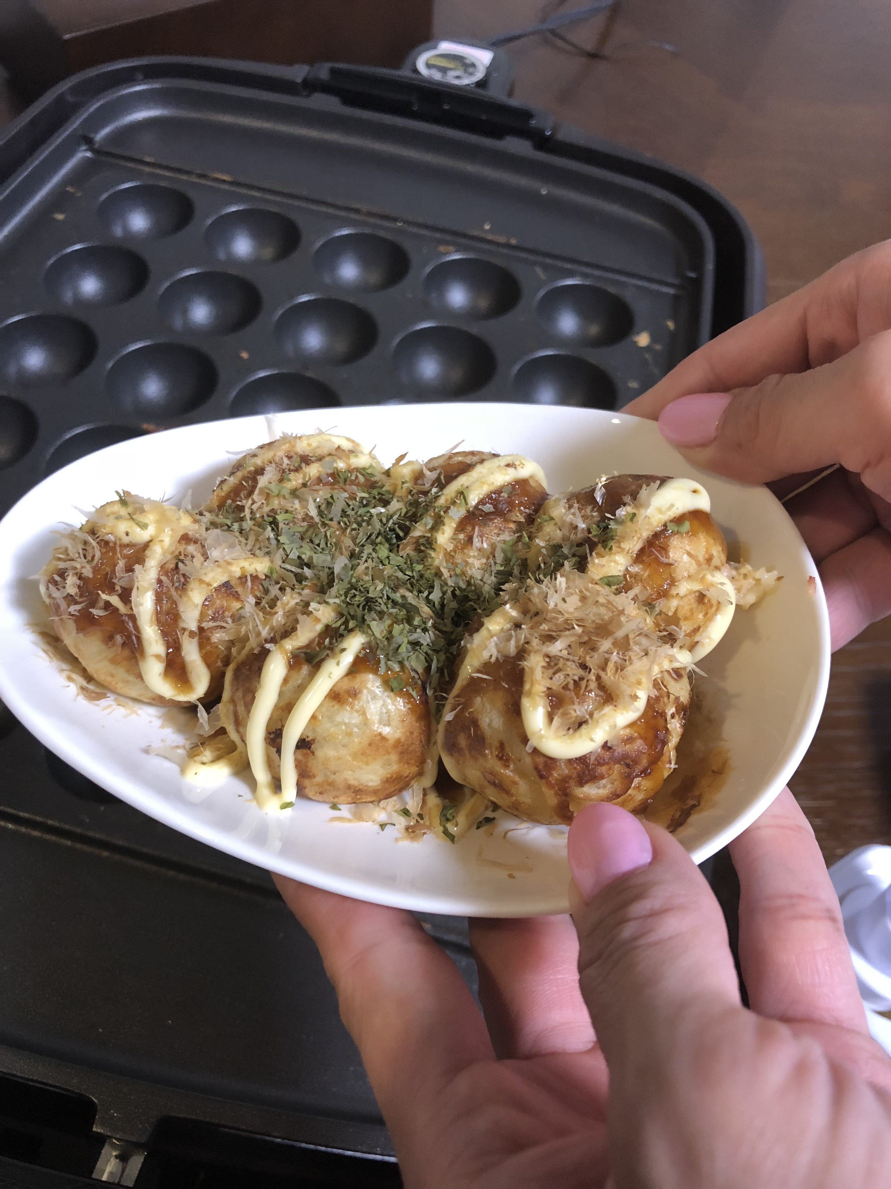 象印のホットプレートでたこ焼き