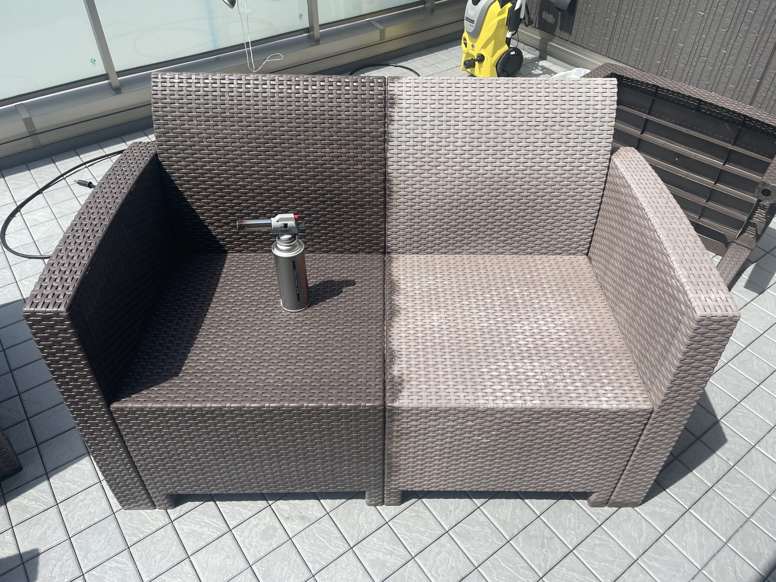 パサパサに劣化したガーデンチェアを復活させる